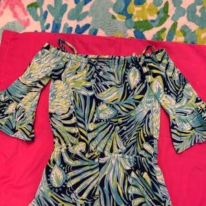 COPY - COPY - Lilly Pulitzer girls off the shoulder romper